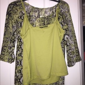 snake print buttoned blouse